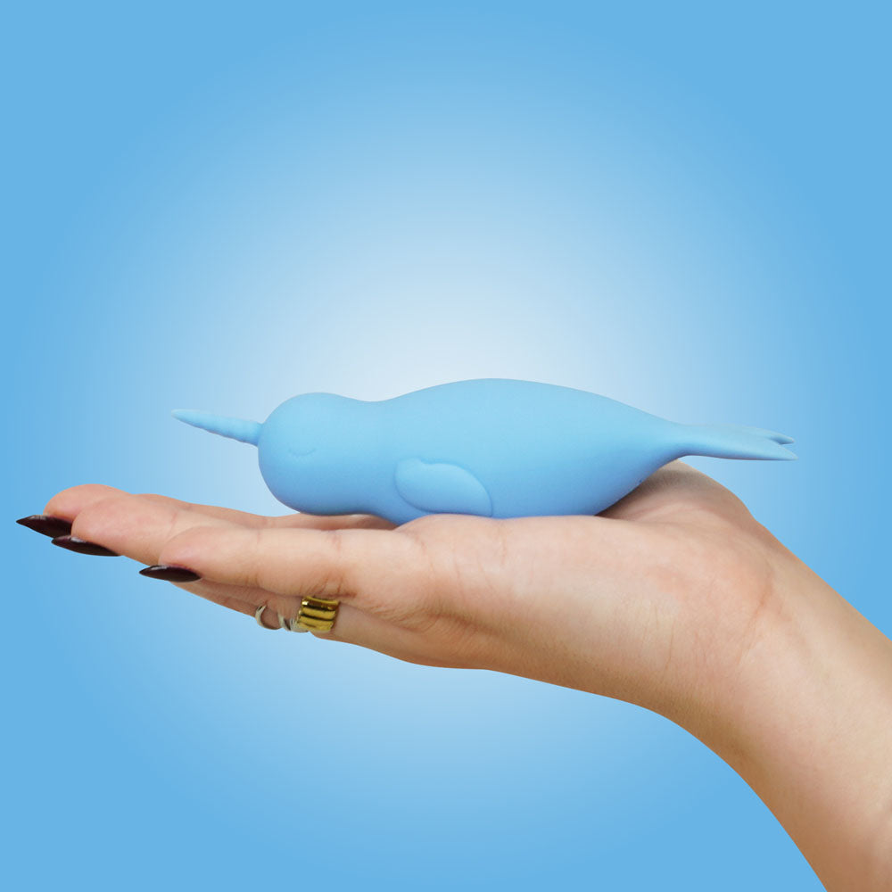 Unihorn of the Sea - Neigh Mo - The Narwhal - Blue USB Rechargeable Dual Motor Stimulator