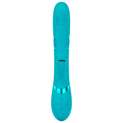 VIVE Fiore - Blue 25 cm USB Rechargeable Tapping Rabbit Vibrator