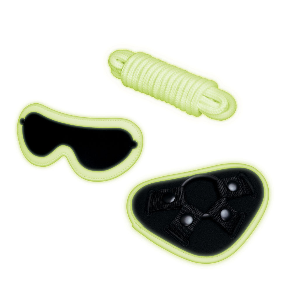 WhipSmart Glow In The Dark 4pc Strap-On Set