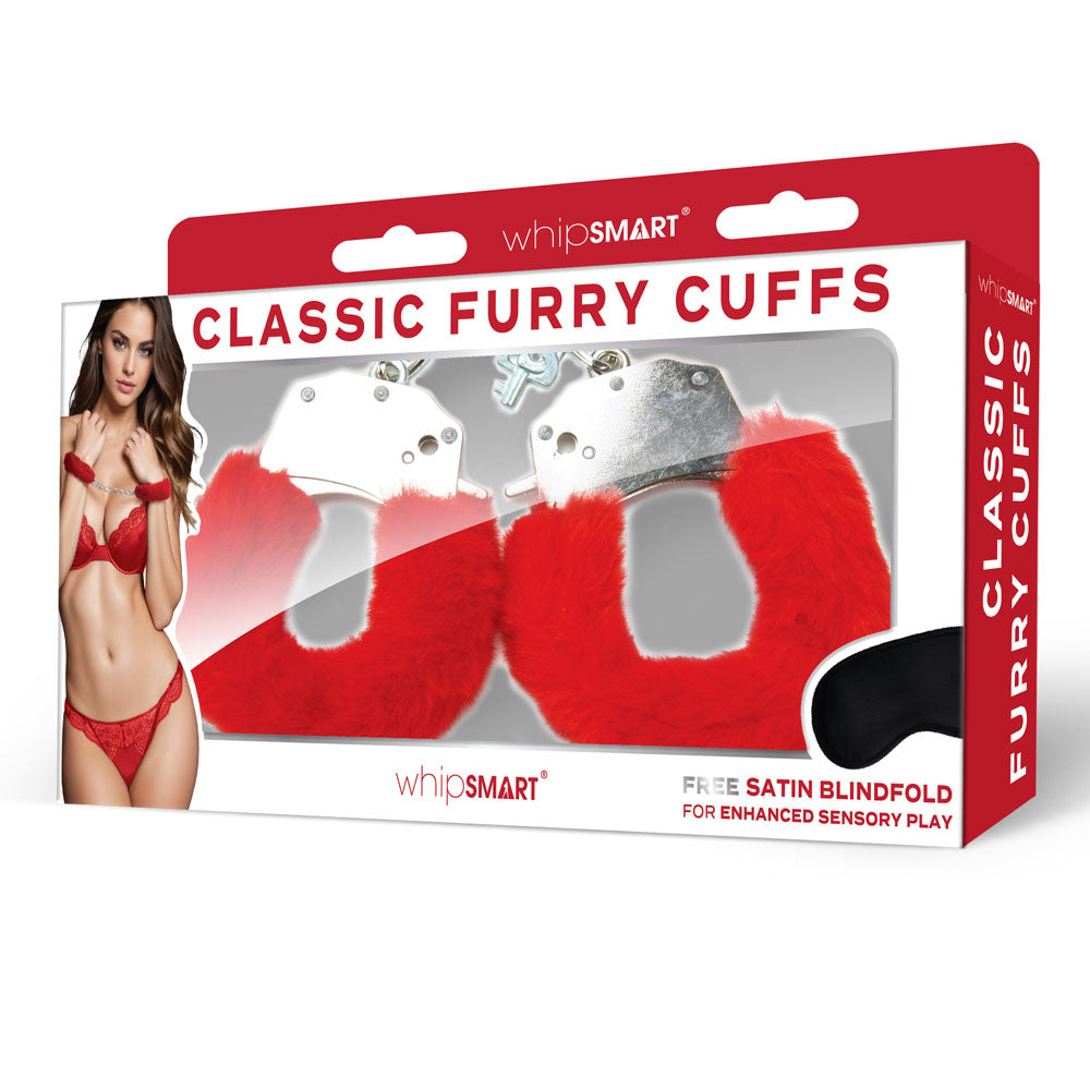 WhipSmart Classic Furry Cuffs - Hot Pink